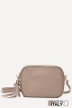 Grained Leather crossbody bag ZE-9019-G : colour:Light Taupe