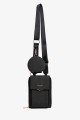 Synthetic crossbody bag smartphone size KJ-6455 : colour:Black