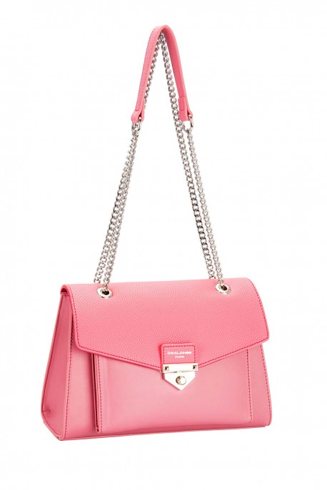 Sac à main avec bandoulière coulissante David Jones CM6468F : couleur:Rose Red