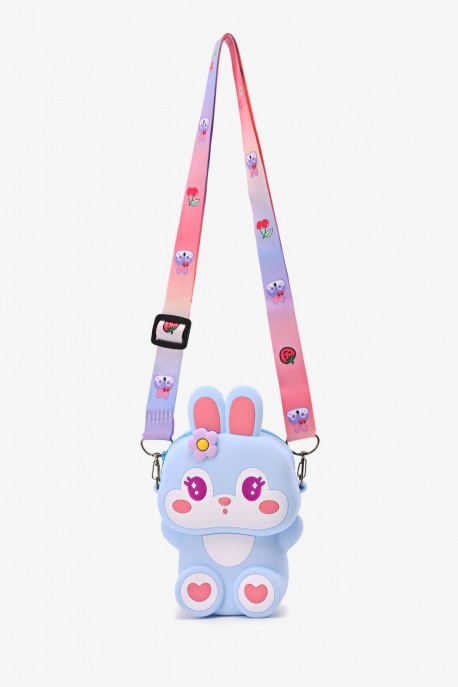 DG-3252 Silicone rabbit purse / small shoulder pouch