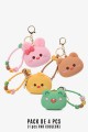 DG-3408 Silicone Purse teddy bear / rabbit / chick / frog : colour:Pack of 4
