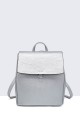 11031-BV Synthetic Backpack : colour:Silver
