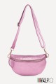 Metalic Leather fanny pack ZE-9009-MT : Colors:Powder pink