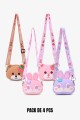 Silicone bear or rabbit shoulder bag DG-3399 : colour:Pack of 4