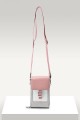 Synthetic phone pouch with shoulder strap MJ80010-BV : colour:Silver