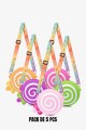 Silicone lollipop shoulder bag DG3255 : colour:Pack of 5