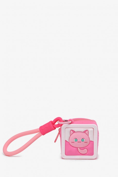 DG-3412 Porte-monnaie en silicone cubique chat