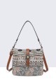 Bohemian style handbag 28633-BV : colour:Light khaki