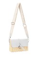 YQ-70 Paper straw shoulder bag on rigid frame : colour:Silver