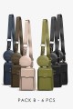 Synthetic crossbody bag smartphone size KJ-7955 : colour:Pack B - 6 pcs