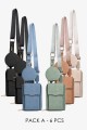 Synthetic crossbody bag smartphone size KJ-6455 : colour:Pack A - 6 pcs