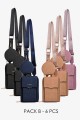 Synthetic crossbody bag smartphone size KJ-6455 : colour:Pack B - 6 pcs