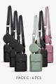 Synthetic crossbody bag smartphone size KJ-6455 : colour:Pack C - 6 pcs