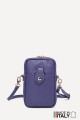 Sac pochette bandoulière en cuir grainé format téléphone ZE-9013-G