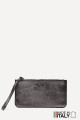 Porte-monnaie Pochette plate en cuir métallisé ZE-8005