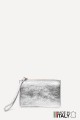 Porte-monnaie Pochette plate en cuir métallisé ZE-8004