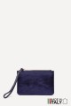 Metallic leather coin purse flat pouch ZE-8004