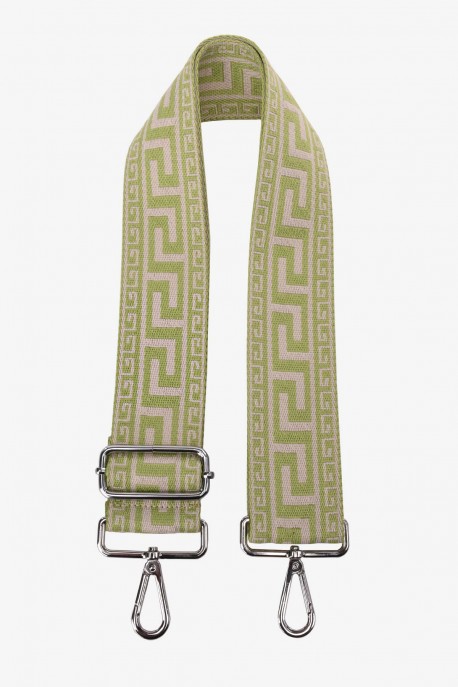 A40-RS-AG Adjustable patterned shoulder strap with silver carabiners