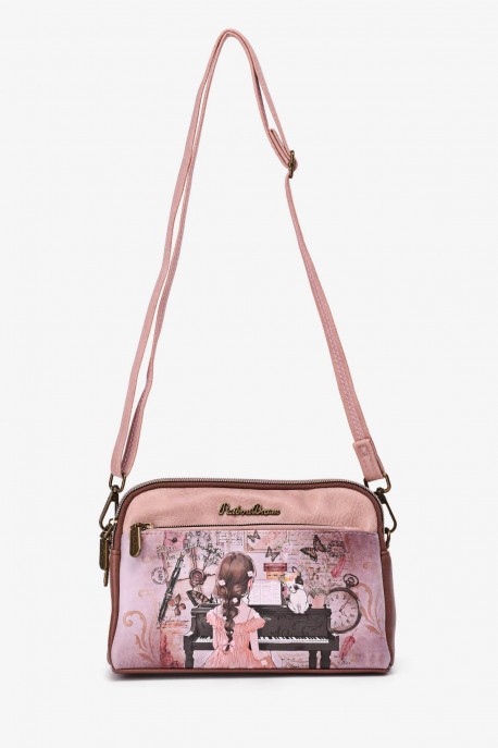 C-259-24A Pochette sac bandoulière synthétique Sweet & Candy : Motif:24A-B