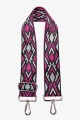 A40-RS-AG Adjustable patterned shoulder strap with silver carabiners