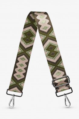 A40-RS-AG Adjustable patterned shoulder strap with silver carabiners