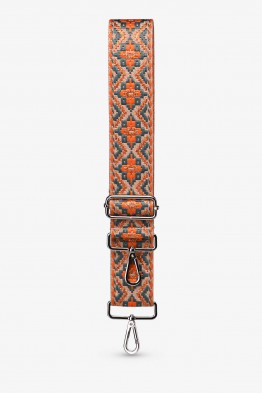 A40-RS-AG Adjustable patterned shoulder strap with silver carabiners
