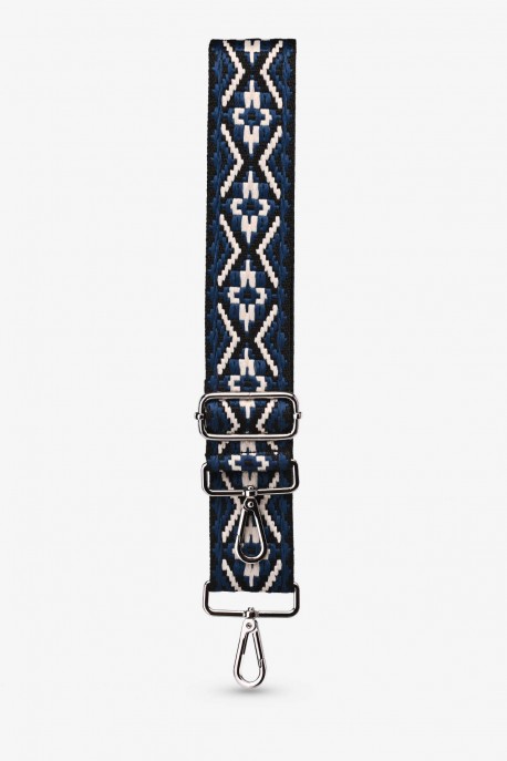 A40-RS-AG Adjustable patterned shoulder strap with silver carabiners