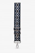A40-RS-AG Bandoulière à motif réglable avec mousquetons argenté