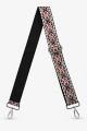 A40-RS-AG Bandoulière à motif réglable avec mousquetons argenté