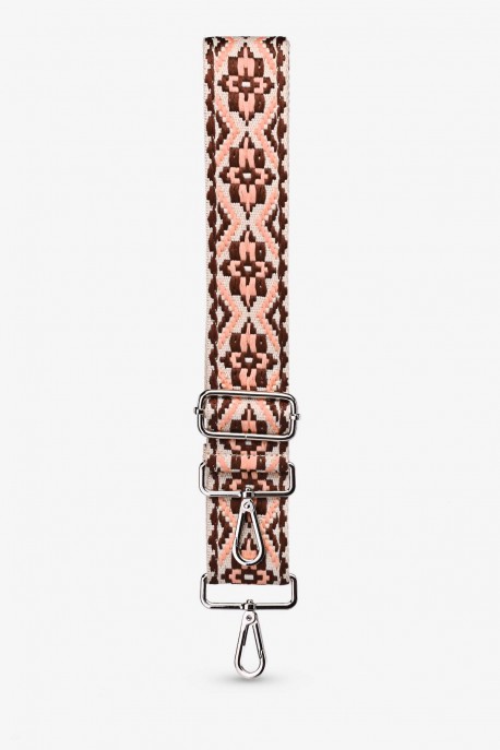 A40-RS-AG Adjustable patterned shoulder strap with silver carabiners : Shoulder strap color:004.007
