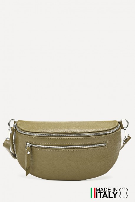 Leather fanny pack ZE-9003 : Colors:Olive