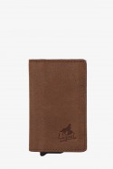 Lupel L679AV Cowhide leather wallet card holder and aluminum case with RFID protection