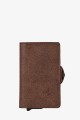 Lupel L680AV Cowhide leather wallet card holder and aluminum case with RFID protection