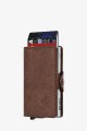 Lupel L680AV Cowhide leather wallet card holder and aluminum case with RFID protection
