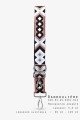 A40s-RS-AG-026s Bandoulière à motif 3.8 cm réglable avec mousquetons argenté