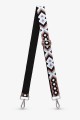 A40s-RS-AG-026s Bandoulière à motif 3.8 cm réglable avec mousquetons argenté