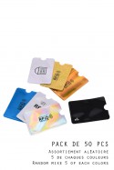 Pack of 40 RFID Card Pockets - Assorted colours
