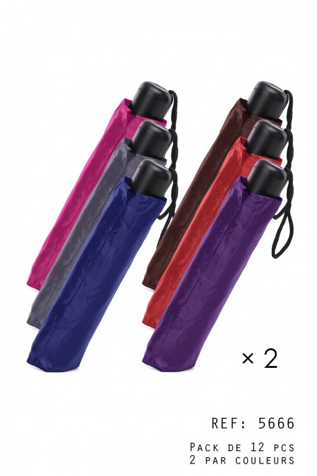 Manual folding umbrella 5666 : colour:Pack of 12