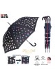 RST1715 Cane umbrella with hydrochromic water drop motif 