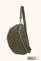 Sac banane laine mouton synthétique bandoulière en cuir ZE-9007-VQ