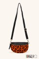 Sac banane bandoulière en cuir motif Léopard imprimé sur peau poilu ZE-9022-LP002