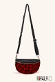 Sac banane bandoulière en cuir motif Léopard imprimé sur peau poilu ZE-9022-LP002-L