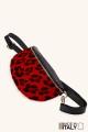 Sac banane bandoulière en cuir motif Léopard imprimé sur peau poilu ZE-9022-LP002-L