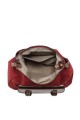 W50028-BV Synthetic textile handbag with suede effect