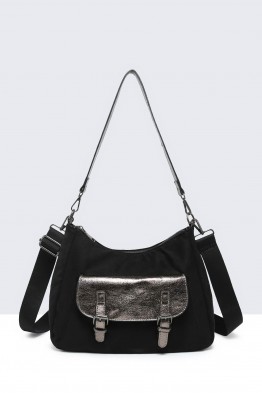 W50028-BV Sac à main textile synthétique effet daim