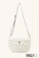 Synthetic sheepskin wool small size fanny pack with leather shoulder strap ZE-9011-VQ
