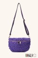 Synthetic sheepskin wool small size fanny pack with leather shoulder strap ZE-9011-VQ