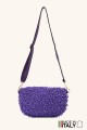Synthetic sheepskin wool small size fanny pack with leather shoulder strap ZE-9011-VQ