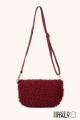 Synthetic sheepskin wool small size fanny pack with leather shoulder strap ZE-9011-VQ