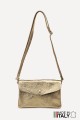 Sac pochette bandoulière en cuir métallisé ZE-9010-MT